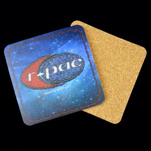 Customized Eco-Friendly 3mm Thick Hardboard DIY Wooden <b>Coaster</b> with MDF and <b>Cork</b> 9x9cm Square Absorbent Sublimation Blank - Product Image 5