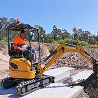 Mini-excavatrice sur chenilles XE17U d'occasion 2024, 1,7 tonne, châssis télescopique, haute efficacité, petite excavatrice