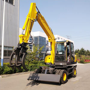 Sonderangebot: Mini-Mobilbagger Grabmaschine 3 Tonnen Bagger mit Holzgreifer für Rundholz zum Verkauf - Product Image 2