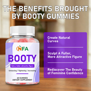 Booty Gummies, Complément Naturel Sculptant les Courbes avec Extrait d'Aguaje et Collagène Bovin, Favorise une Silhouette Plus Pleine et Attrayante, Raffermissant - Product Image 2