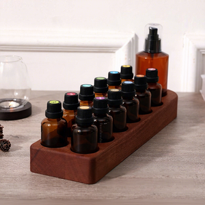 Wood Essential Oil Display Stand Desktop <b>Cosmetics</b> <b>Storage</b> Box Bottle Coconut Oil Custom-made Wooden Trays - Product Image 3