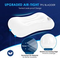 Oreiller gonflable ultraléger imperméable KingGear Travel avec gonfleur externe et housse amovible pour le camping et la randonnée
