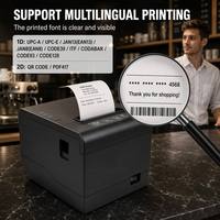 Impresora Térmica de Recibos y Boletos EDOO ED808 de 80 mm con USB/ para Uso en Supermercados y Recepción, Compatible con ESC/POS