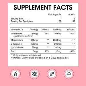 Hight Quality <b>Magnesium</b> Glycinate Stress Relief <b>Gummies</b> Vegan <b>Magnesium</b> Gummy <b>Magnesium</b> Glycinate Improve Immune Health Gummy - Product Image 2