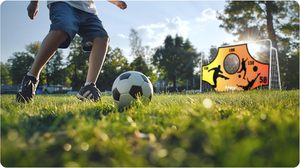 Mục tiêu bóng đá Mục tiêu Net 6x4 ft có thể điều chỉnh đào tạo bóng đá thực hành chụp và đi qua chính xác bóng đá cầm tay phụ kiện - Product Image 4