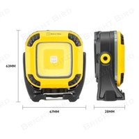 Linterna LED COB Multifuncional Bright Bird, Luz de Trabajo Magnética para Reparación de Automóviles, Luz de Emergencia Recargable con Intensidad Regulable, 700LM, IP44