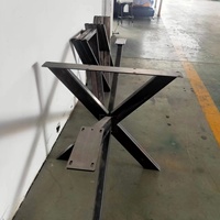 Pieds de table à café et à manger en acier, design industriel personnalisé en usine, structure robuste, pieds détachables en forme d'araignée
