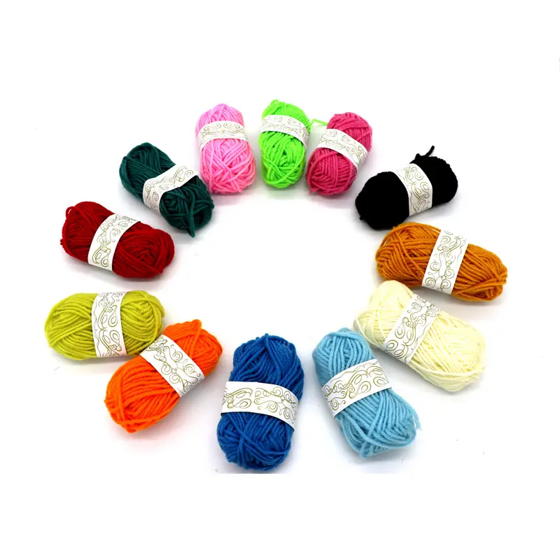 cheap 10g acrylic yarn 12 colors 20g 50g hand knitting yarn set