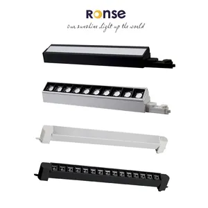 RONSE High Quality 40-100W Flicker Free Adjustable Beam Angle LED Linear Track Light for Office Shop