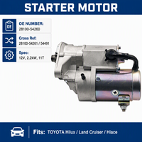 Démarreur QDZ pour Toyota Hiace Hilux Dyna LN167 LH172 5L 5L-E Diesel 12V 2.2KW 10T OE 28100-54261 28100-54491 Démarreur Dinamo Hiace