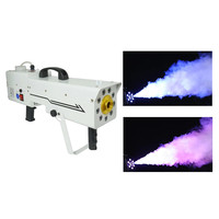 Canon à fumée en aluminium à main de 1500 W avec 9 LED RVB, débit de fumée de 15 000 pieds cubes/min pour les événements de mariage