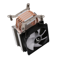 QiuzAim 9cm ventilateur de refroidissement efficace 2 caloducs refroidisseur de processeur 3Pin/4Pin PWM PC silencieux prend en charge X79 X99 X299 2099 2011 carte mère 12V