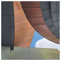 Panneau décoratif Prima Retro en aluminium brossé, surface résistante aux rayures, pour façade de café et de magasin de détail