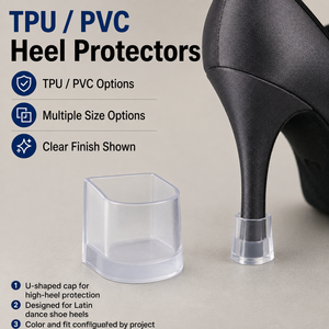 Protectores de Tacón en Forma de U de TPU con Base de 36 mm para Tacones Delgados, para Uso en Exteriores, Jardín, Bodas y Eventos (Par) - Product Image 1