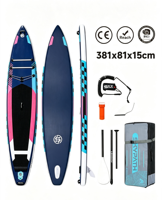 Planche de paddle gonflable 381 cm, planche de SUP polyvalente, résistante, portable, écologique, pour la pratique du paddle en eau libre