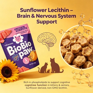 OEM/ODM Golosinas Naturales para Gatos con Alto Contenido de Proteínas, Sin Maíz, Trigo, Soja, Harina de <span class=keywords><strong>Pollo</strong></span>, Harina de Atún, Calabaza, Linaza, Crujientes, 1 Caloría por Golosina - Product Image 5