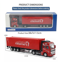 Camion Conteneur Moulé Sous Pression 1:50 en Gros, Modèle Personnalisé avec Logo, Remorque en Alliage, Camion de Transport avec Boîte Vitrée pour Collectionneurs 14+ ans, OEM