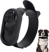 Caméra pour collier de chien 1080P, caméra légère pour collier d'animal de compagnie avec écran LCD de 0,96 pouces, 90 °   Caméra pour animaux de compagnie grand angle, mini, pour chats