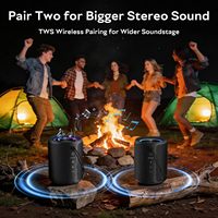Speaker Portabel IPX7 Tahan Air 20W Suara Stereo Keras 15 Jam Waktu Putar Kontrol APP Lampu RGB Berdetak Sinkron Speaker Kecil
