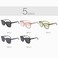 Lunettes de soleil polarisées carrées unisexe tendance, monture intégrale TR90, branches en PC, légères, protection UV400, pour la conduite en extérieur