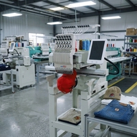 Machine à broder numérique REVHON pour casquettes plates, haute précision, zone de broderie 500x300MM, fonctionnement informatisé, 1200 tr/min, vente au détail