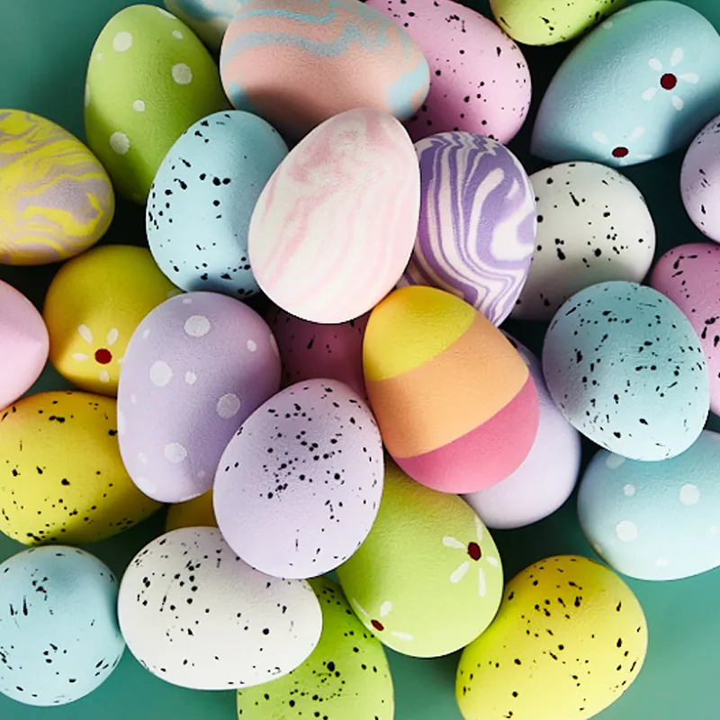 2023 Custom Beauty Makeup Sponge Blender Bunny Happy Easter Decoration Eggs Gift