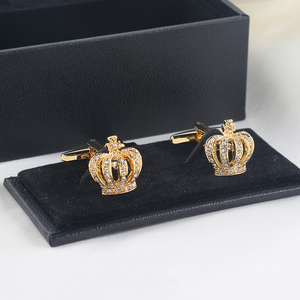 Mạ Vàng Thời Trang Tùy Chỉnh Cown Hình Rhinestone Phù Hợp Với Áo Sơ Mi Khuy Măng Sét - Product Image 6