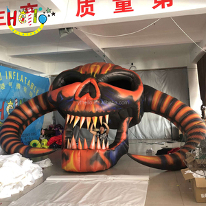 Têtes de squelette gonflables géantes, pour <span class=keywords><strong>décoration</strong></span> d'<span class=keywords><strong>halloween</strong></span>, pièces - Product Image 2