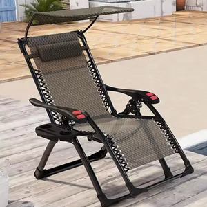 <span class=keywords><strong>Chaise</strong></span> de plage avec <span class=keywords><strong>pare</strong></span>-<span class=keywords><strong>soleil</strong></span> pliable <span class=keywords><strong>Chaise</strong></span> de plage inclinable <span class=keywords><strong>pliante</strong></span> <span class=keywords><strong>Chaise</strong></span> de loisirs d'extérieur avec coussin - Product Image 4