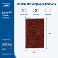Pansement médical antimicrobien Ubond NOS 9x25cm, pansement adhésif en argent pour soins des plaies