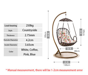 थोक झूला कुर्सी इनडोर झूला स्टैंड के साथ बालकनी स्विंग कुर्सी बच्चे वयस्क रतन विकर स्विंग अंडे की कुर्सी के लिए बेडरूम - Product Image 3