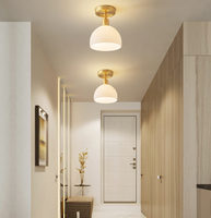 Lampe de Plafond Moderne Simple pour Balcon, Petite Suspension Artistique de Luxe à Tête Unique pour Hall d'Entrée, Couloir et Allée