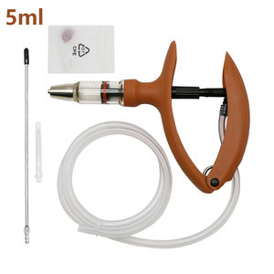 पशु चिकित्सा स्वचालित निरंतर कैथीटर नारंगी सिरिंज 2 मिली 5 एमएल पोल्ट्री टीका गन खुराक समायोजन पुनः प्रयोज्य सिरिंज - Product Image 6