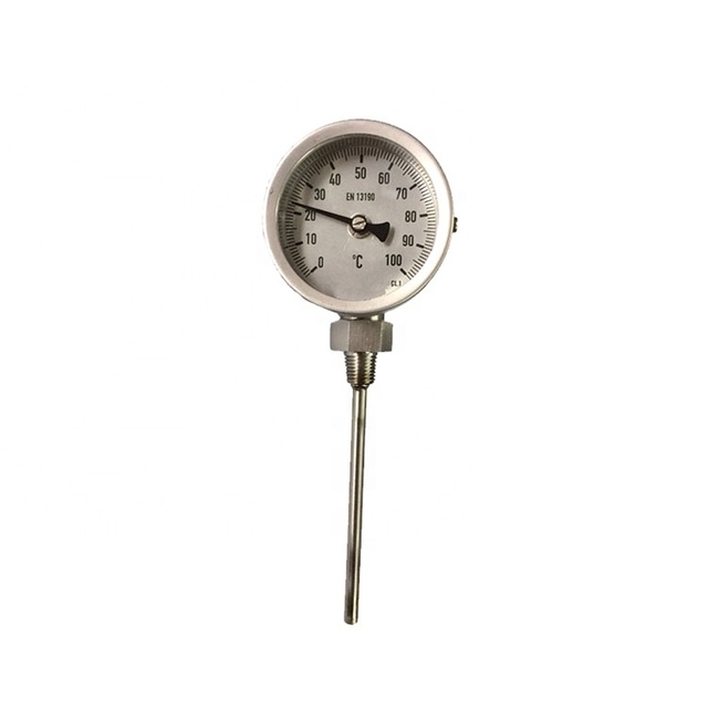 1/2npt Industrial Thermometer Gauge Superior Quality Chemical Industrial Bimetal Thermometer