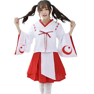 Disfraz de Cosplay de Anime Japonés, Kimono de Luna Creciente y Viento, <span class=keywords><strong>Kikyo</strong></span> Miko, para Convenciones de Anime, Disfraz de Juego de Rol, Vestido para Niña - Product Image 6