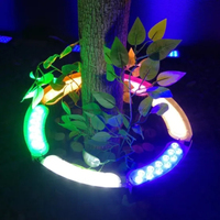 Lumière annulaire LED, éclairage paysager municipal, éclairage de paysage, changement de couleur RVB, lampe annulaire pour arbre, projecteur, colonne cylindrique, éclairage vers le haut