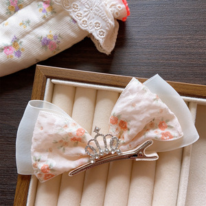 Barrettes à <span class=keywords><strong>cheveux</strong></span> florales de style coréen pour filles, barrettes à <span class=keywords><strong>cheveux</strong></span> <span class=keywords><strong>couronne</strong></span> de princesse printanières, accessoires pour <span class=keywords><strong>cheveux</strong></span> d'enfants - Product Image 3