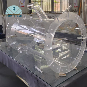 Tubo de PMMA Transparente de 3mm, Fabricación Acrílica Personalizada TOMATO, Mecanizado CNC, Rosca Interna de Precisión - Product Image 1