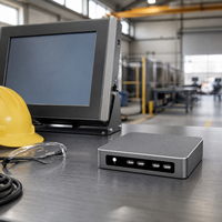 Kotak Proyek Elektronik Mini PC Industri YINGCHI, Casing Kustom Ekstrusi Aluminium CNC, Desktop Mini DDR3L Dual Core