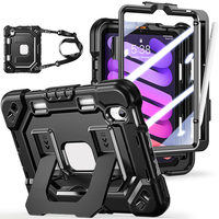 Étui de protection en silicone pour tablette avec béquille robuste, nouveau design, compatible avec iPad Mini 7, Mini 6 et autres modèles universels