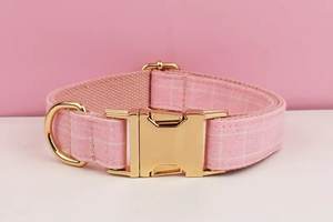 Harnais pour chien en nylon et alliage de style H personnalisé avec collier rembourré rose uni et nœud papillon assorti, différentes combinaisons - Product Image 4