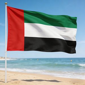 Drapeau national des Émirats arabes unis (EAU) Heysey 3x5FT en polyester, impression numérique, séchage rapide, modèle de bannière des pays du Moyen-Orient - Product Image 5