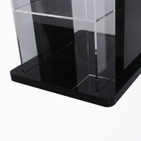 Support de présentation de comptoir APEX Premium à 4 niveaux en acrylique poli transparent moderne pour la vente au détail de tabac