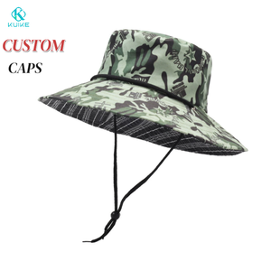 Chapeau d'été extérieur à séchage rapide Camo Jungle Sun Hat Protection UV Casual Fishing Hiking Drawstring Bucket Wholesale Multi-Color - Product Image 1