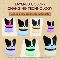 Lampe de chevet tactile en silicone pour bouledogue français, à intensité variable, rechargeable, pour chambre à coucher, compagnon de sommeil, décoration, cadeau