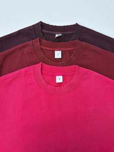 เสื้อยืดคัสตอม 430 กรัม หนักพิเศษ ทรงโอเวอร์ไซส์ สำหรับผู้ชาย ผ้าหนา ซักแล้วดูเก่า แบบเรียบ - Product Image 2