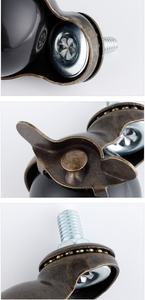 Ruedas de bola pequeña con vástago roscado de latón antiguo para muebles de 2 pulgadas - Product Image 2