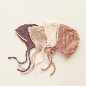Xiximi Topi Retro Nostalgia Gaya Eropa Topi Habenular Bayi Baru Lahir Topi Bonnet Anak Perempuan Putri Musim Semi Musim Gugur - Product Image 1