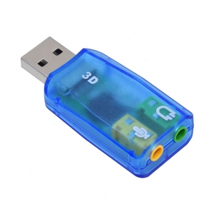 อะแดปเตอร์เสียง USB แบบพกพาขนาดเล็ก สำหรับเชื่อมต่อไมโครโฟนและหูฟังแบบ 3.5 มม. ให้เสียงสเตอริโอแบบ 3 มิติ พร้อมช่องเสียบลำโพงสำหรับแล็ปท็อป - Product Image 1