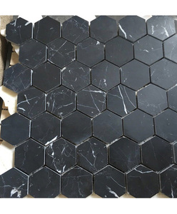 אבן ש "ס בריכת שחיה באיכות גבוהה פסיפס זהב לבן אריחים אריחים פסיפס שיש משושה לקישוט קיר - Product Image 6